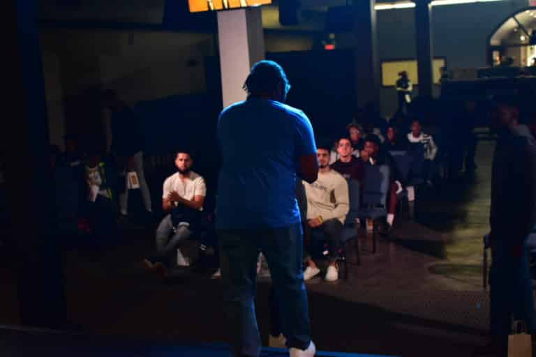 Pastor Ryan speaking to the youth at a Made Alive Conference