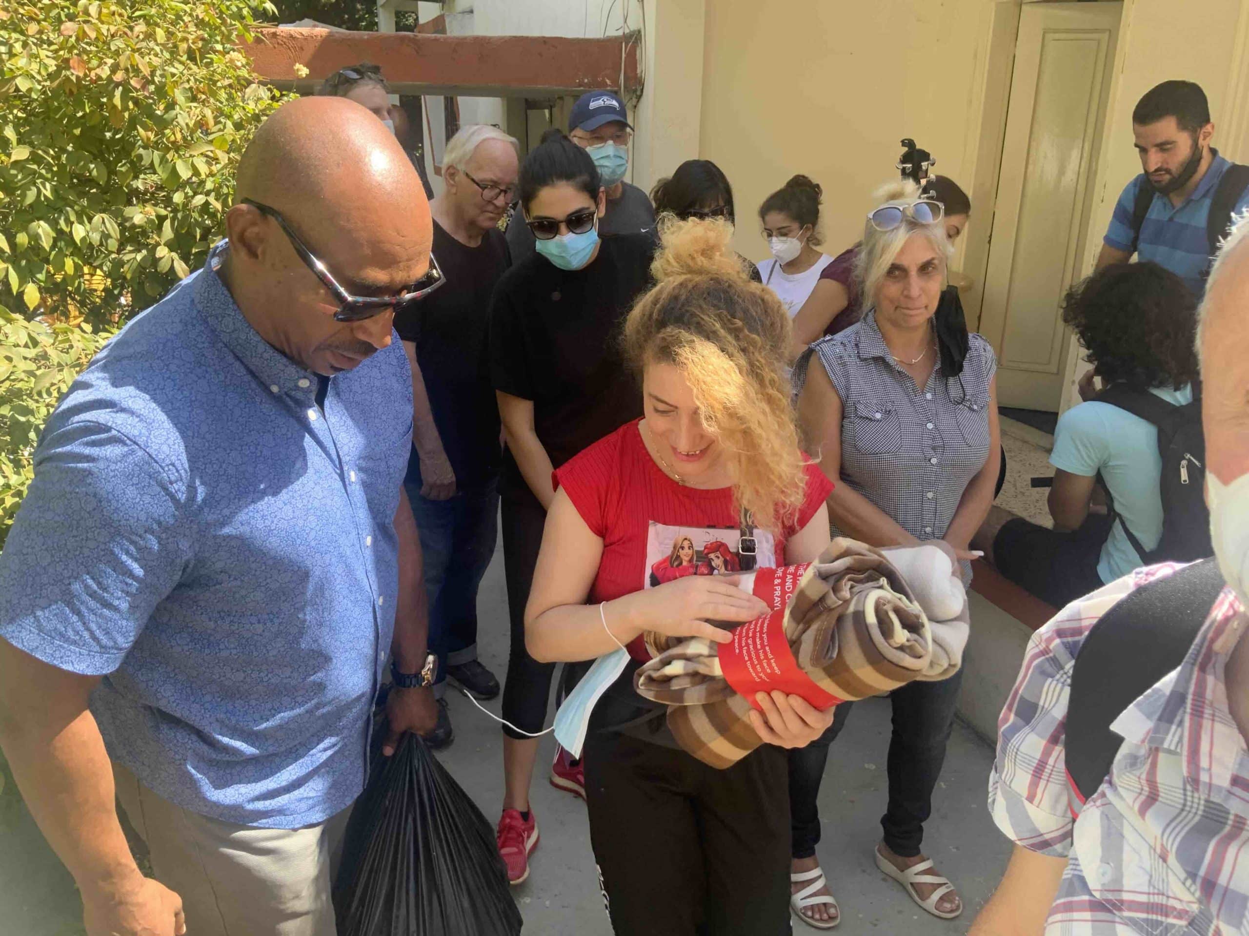 Bishop Mott on a missions trip to Lebanon